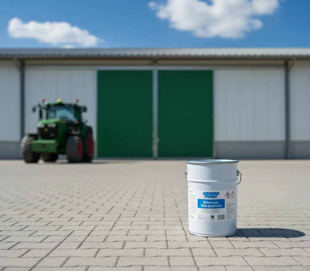 Bitumen Siloanstrich Wandlack säurebeständig UV-fest für Betonsilos Güllelager - Produktbild 7 Gebindegröße Eimer Hobbock - Vorschau