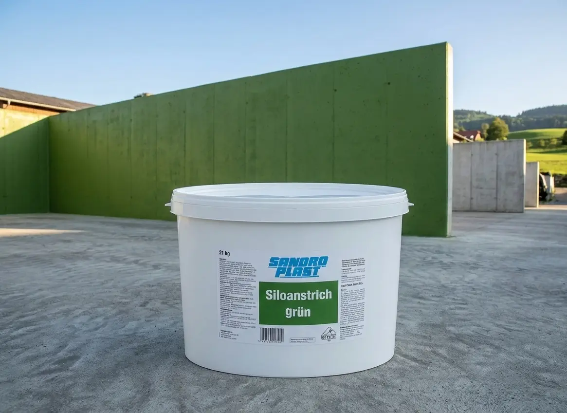 Siloanstrich Wandlack Grün wasserverdünnbar Schimmelschutz säureresistent für Futtersilos Landwirtschaft - Produktbild 2 Gebindegröße Eimer Hobbock - Vorschau
